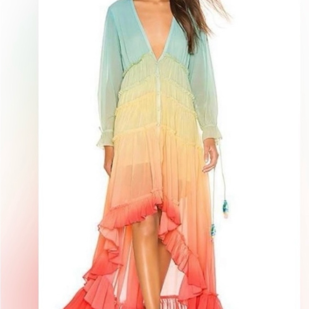 Rainbow Ombré Boho Dress.